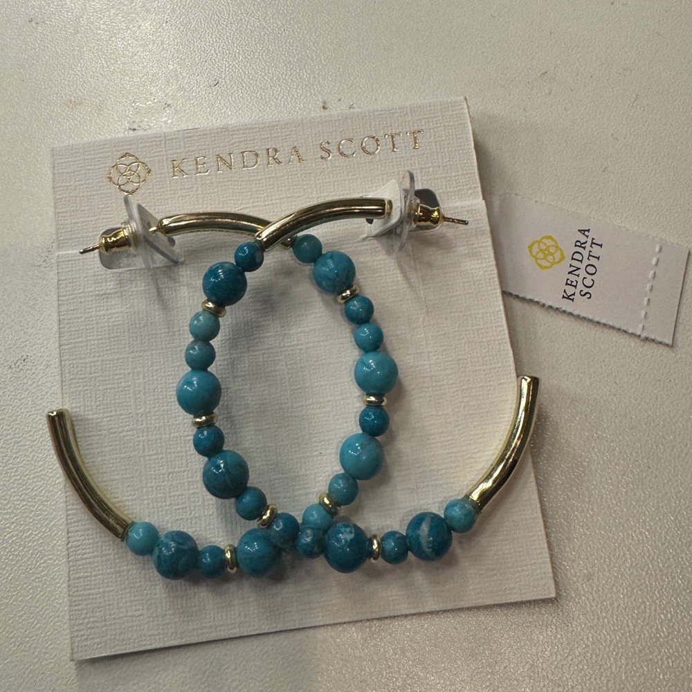 Kendra scott blue hoop earring